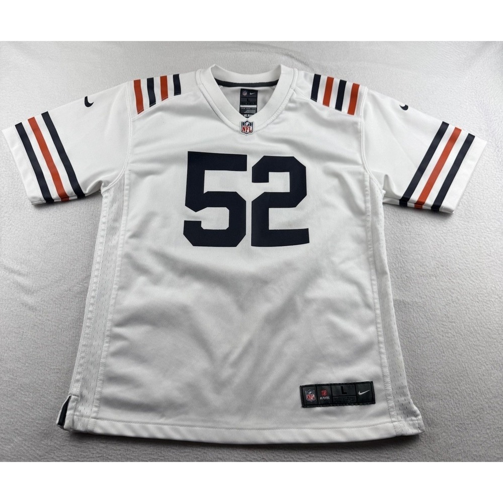 Nike On Field Chicago Bears 52 Khalil Mack Stitched Sz Youth Large Jersey White